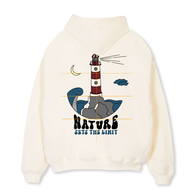FARO NEGRO Cream Oversized Hoodie.