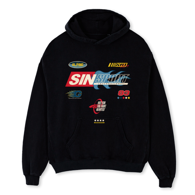 MTR HD Black Oversized Hoodie.