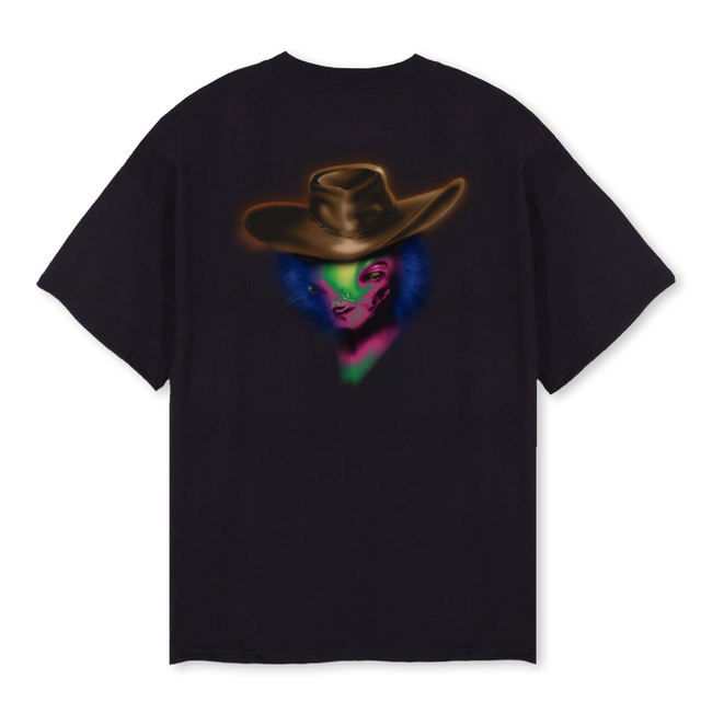 ALIENCBS Black Oversized Tee.