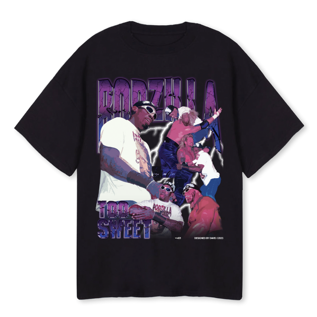 RODZILLA Black Oversized Tee.