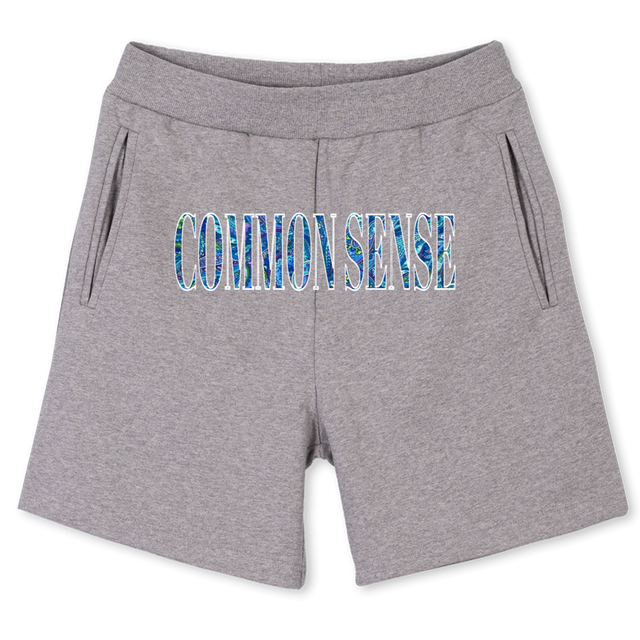 CMMN SNZ SHORTZ PAIS Grey Marl Sweatshorts.