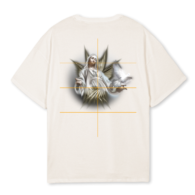 MARYTEE Vintage White Oversized Tee.