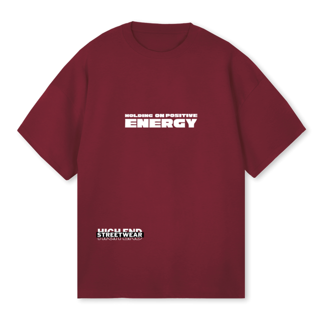 HOPEKIT Burgundy Oversized Tee.