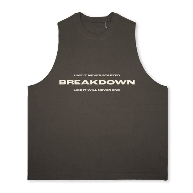 BREAKDOWNSLVLS City Brown Oversized Vest.