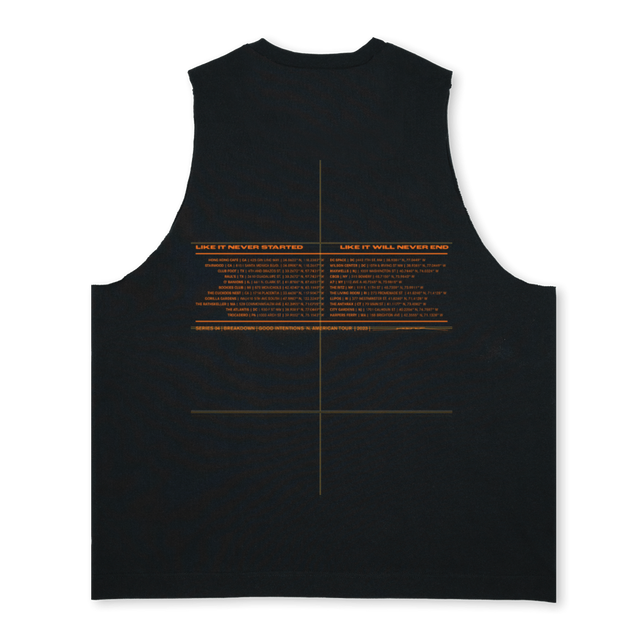 BREAKDOWNONE Deep Black Oversized Vest.