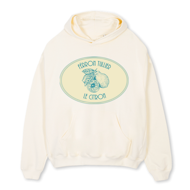 LE CITRON YELLOW HD Cream Oversized Hoodie.