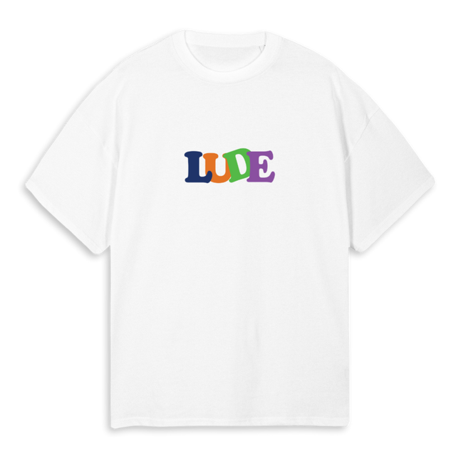 LUDEPOP White Oversized Tee.