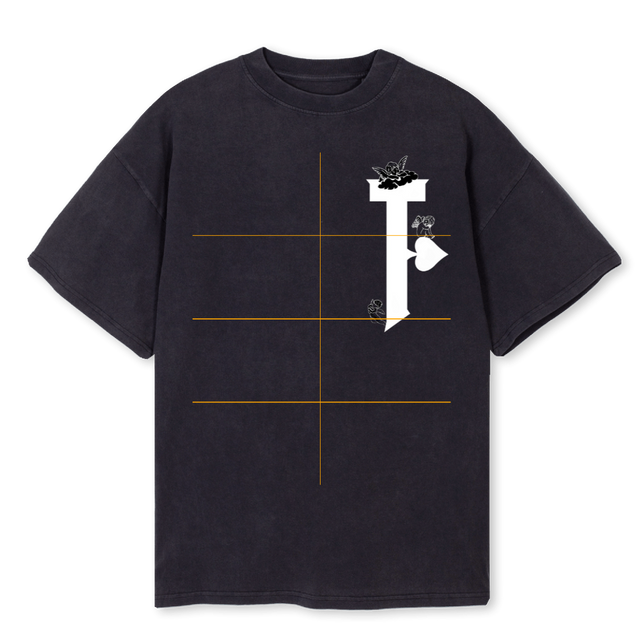 THEIST Vintage Black Oversized Tee.