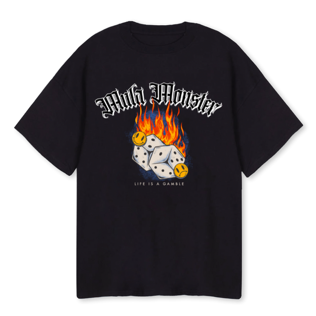 BIKER MM Black Oversized Tee.