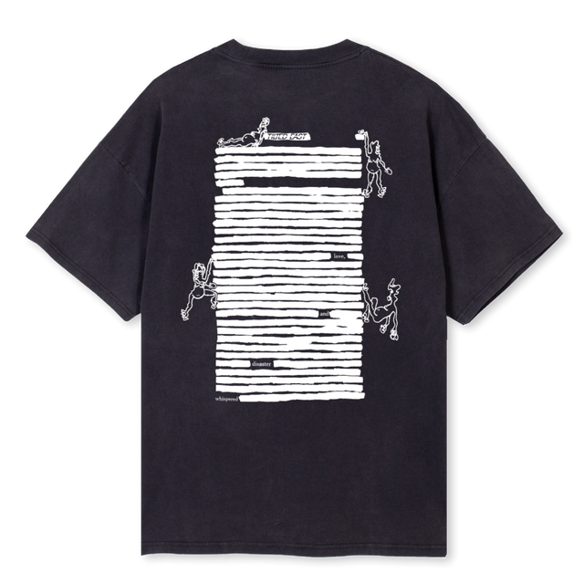 PAGES Vintage Black Oversized Tee.