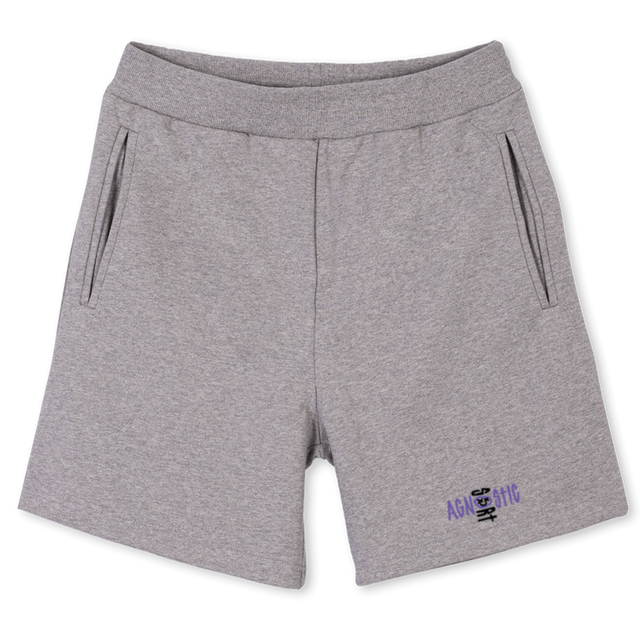 AGNOSTICXSORT GSHORT Grey Marl Sweatshorts.