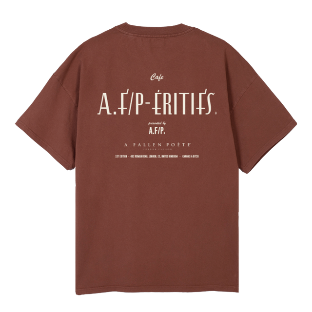 CAFE AFP VB Vintage Brown Oversized Tee.