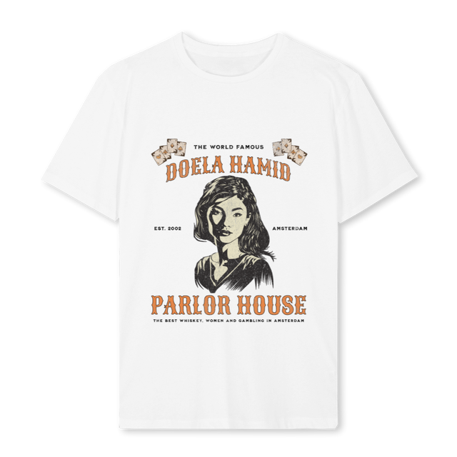 PARLOR HOUS White Regular Tee.