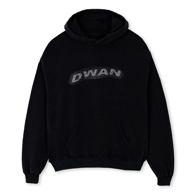 DWANNW Black Oversized Hoodie.