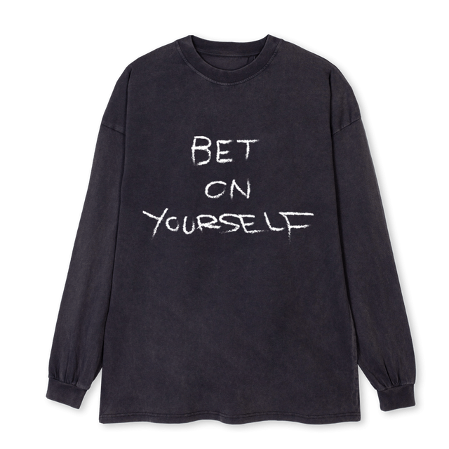 BETONYOURLONGSLEEVET Vintage Black Oversized LS Tee.