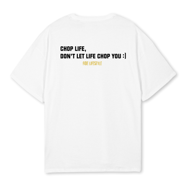CHOP FINALE White Oversized Tee.