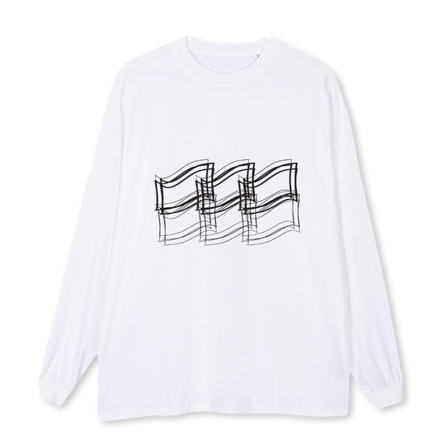 SV SOUND White Oversized LS Tee.