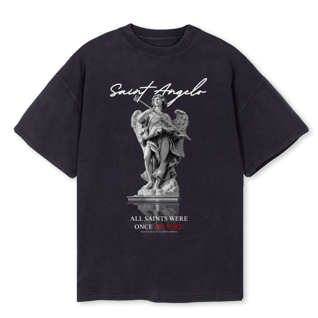 SA STAFF Vintage Black Oversized Tee. – WATC STUDIO