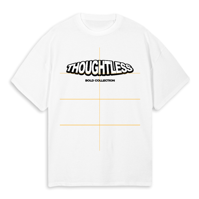 BOLD FRONT White Oversized Tee.
