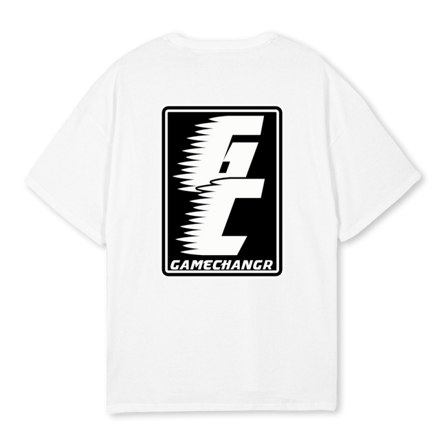 GAMECHANGR WH SHIRT White Oversized Tee.