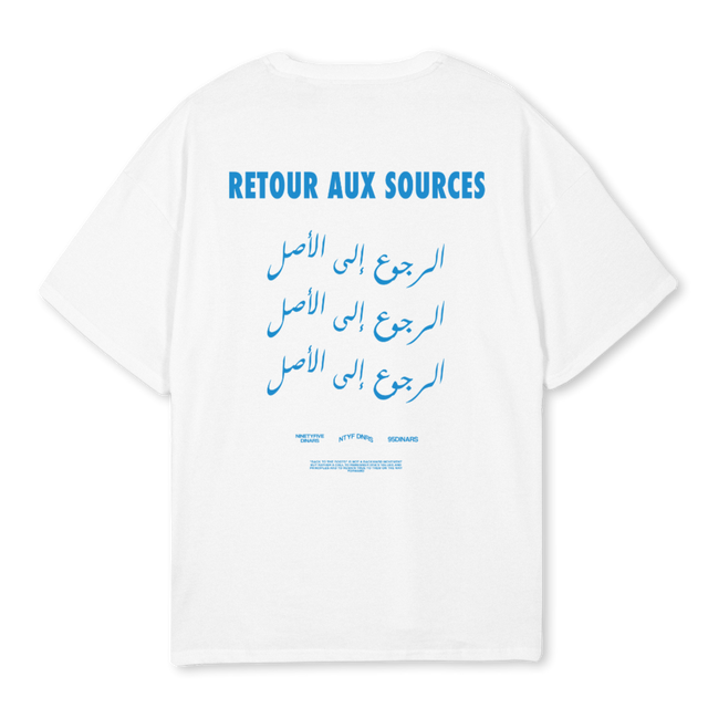BACK TO THE ROOTS White Oversized Tee.