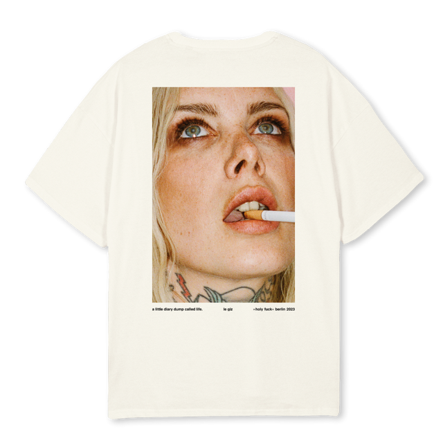 HOLY FUCK Cream Oversized Tee.