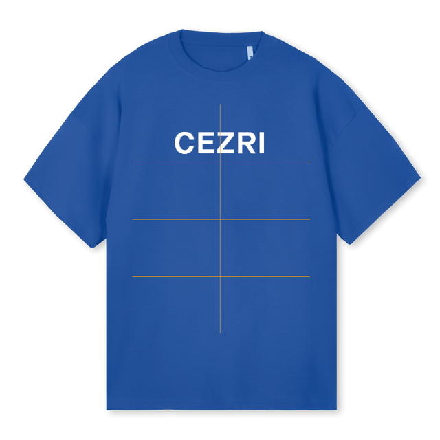 CBLUELFLTSHI Cobalt Blue Oversized Tee.