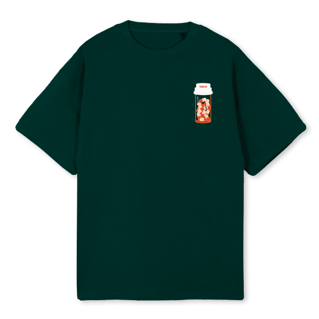 VTWO SLEEPING PILLS  Wild Green Oversized Tee.