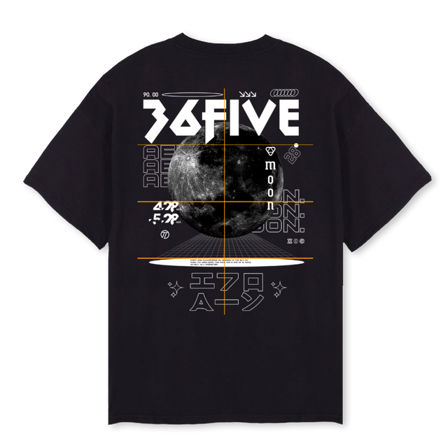 MOON Black Oversized Tee.