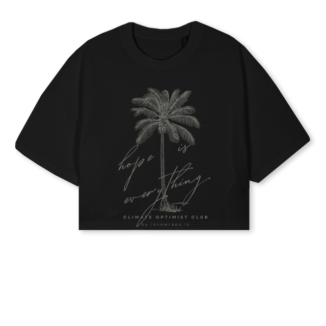 COCWB Black Cropped Oversized Tee.