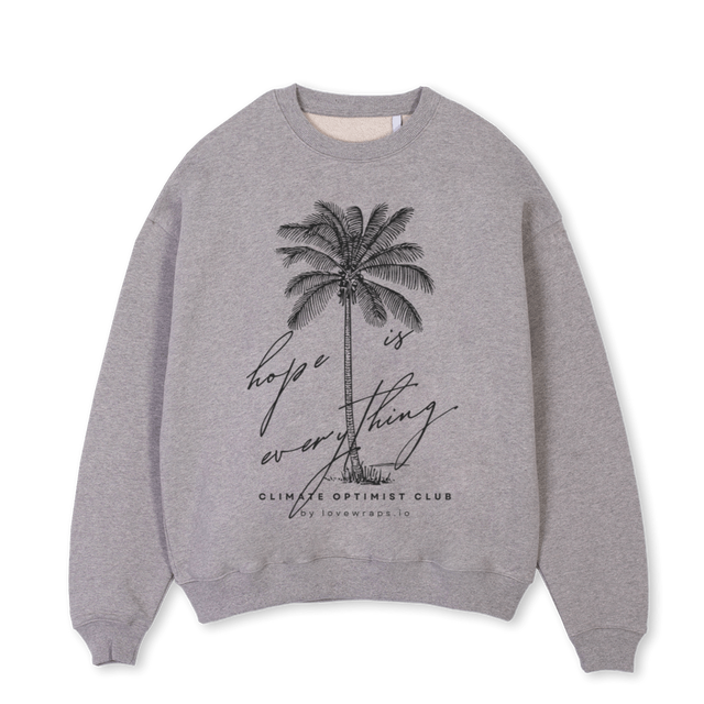 COCU Grey Marl Oversized Crewneck Sweater.
