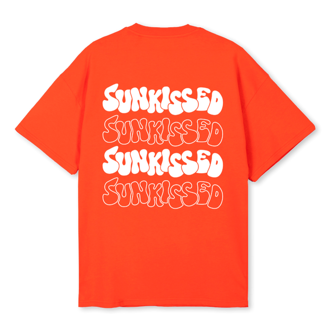SUNKISSED Hot Orange Oversized Tee.