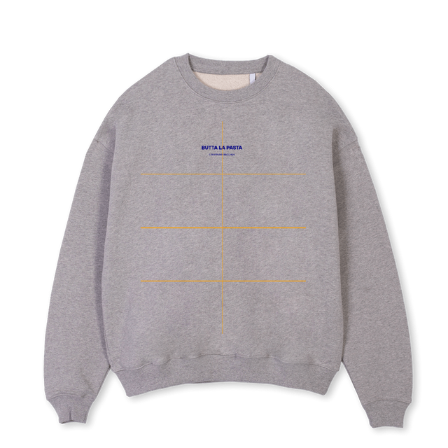 CHRISSISAMPLEEINS Grey Marl Oversized Crewneck Sweater.