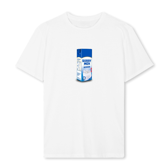 MILK White Regular Tee.