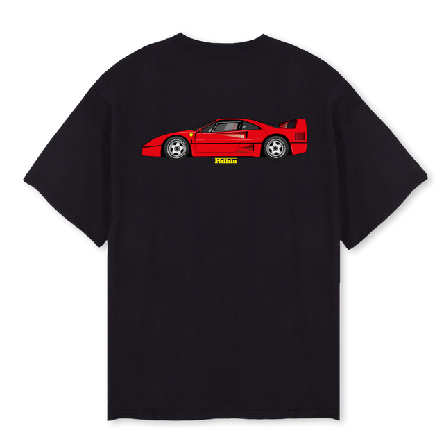 FOURTY STYLE Black Oversized Tee.