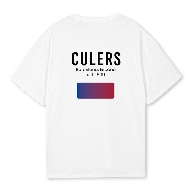 CULERSDOS White Oversized Tee.