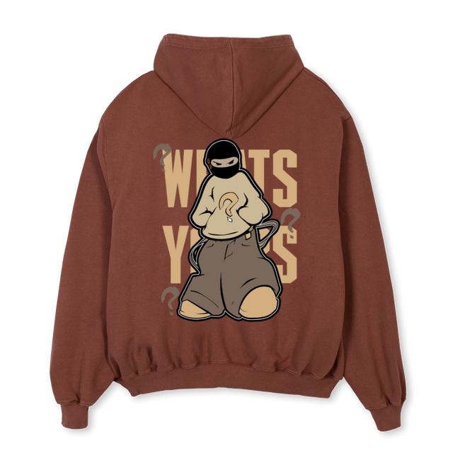 ADZ GHOODBOYS Vintage Brown Oversized Hoodie.