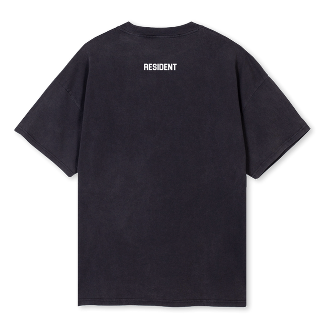 RESIDENT ANTIHEROTEE Vintage Black Oversized Tee.