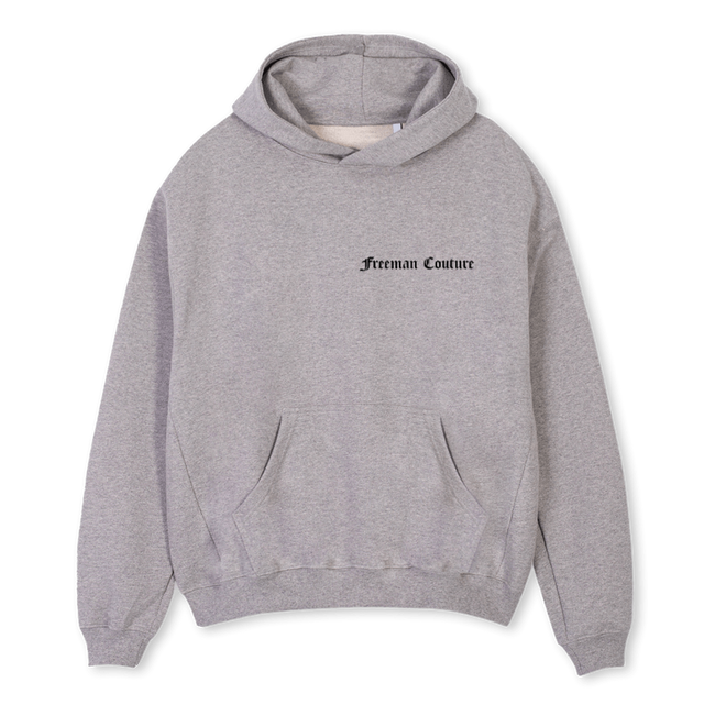COUTURE Grey Marl Oversized Hoodie.