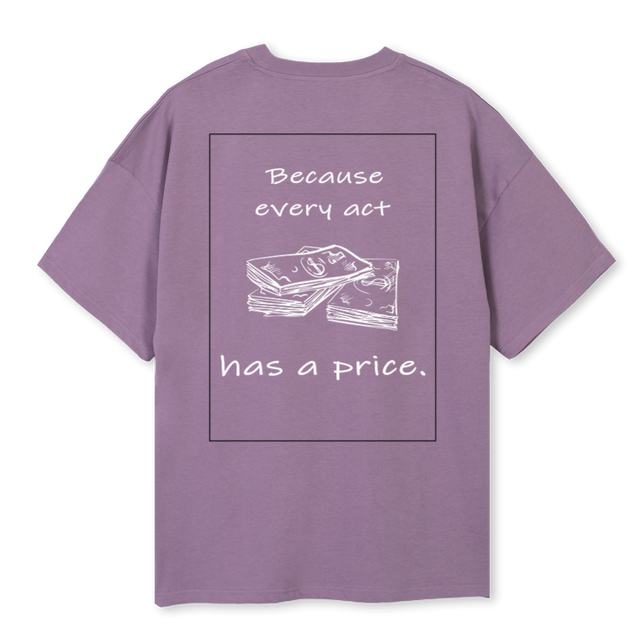 RICH AND SAD Purple Oversized Tee.