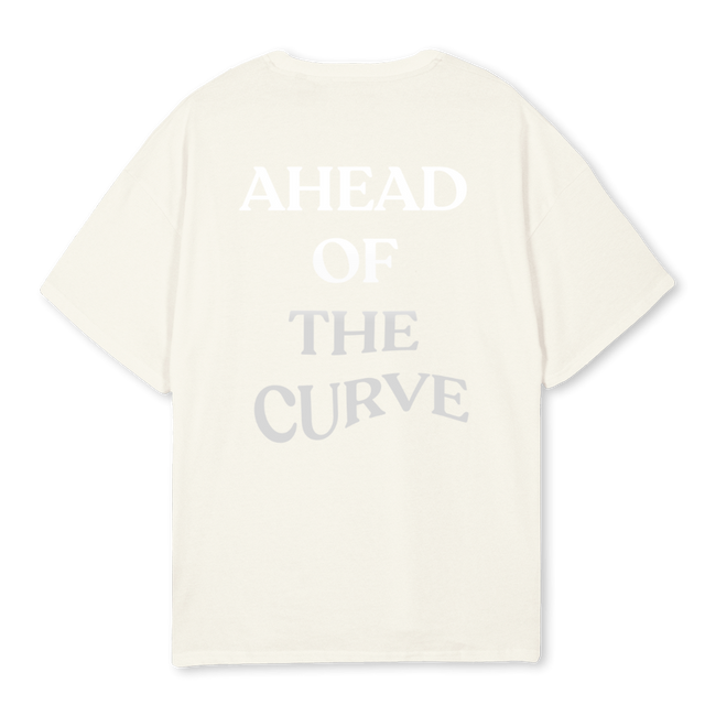 AOTCFONTBIGBACKONE Cream Oversized Tee.