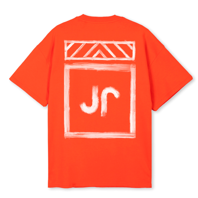 MAISON JOURQUIN EMBL Hot Orange Oversized Tee.