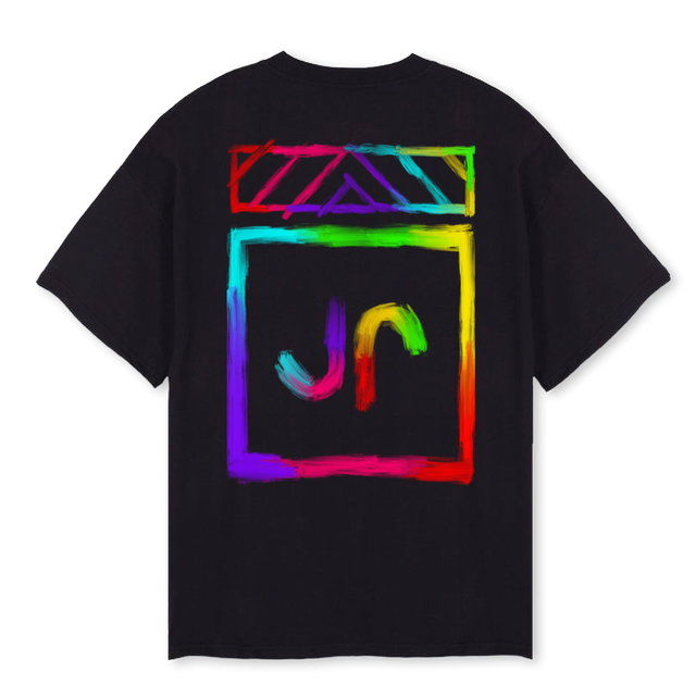MAISON JOURQUIN EMBL Black Oversized Tee.