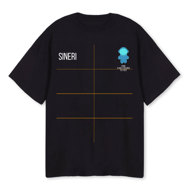 P EXPLR NPT SHIRT Black Oversized Tee.