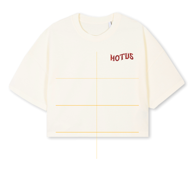 YBDF II CRP Cream Cropped Oversized Tee.