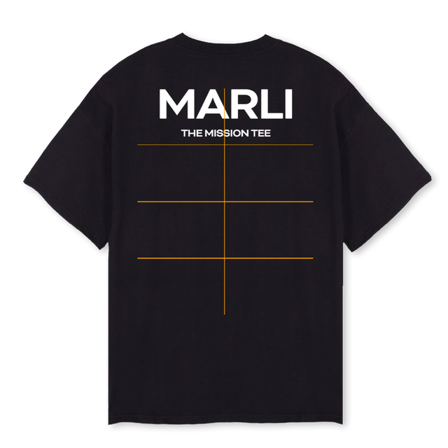 MARLIMISSIONTEEONE Black Oversized Tee.