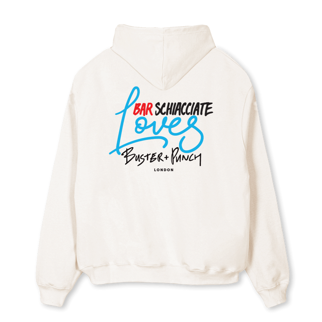 BUSTERPUNCHWHIHOODIE Vintage White Oversized Hoodie.