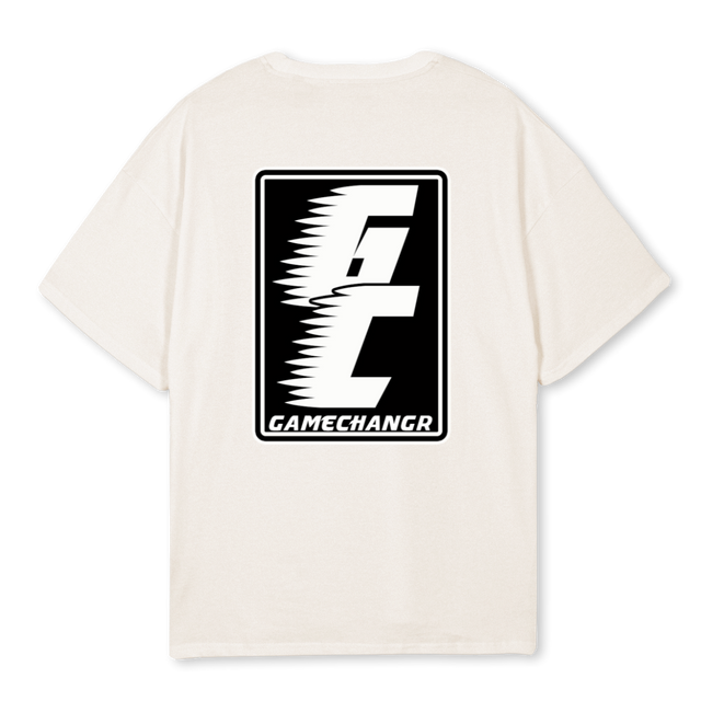 FLATWHITE GAMECHANGR Vintage White Oversized Tee.