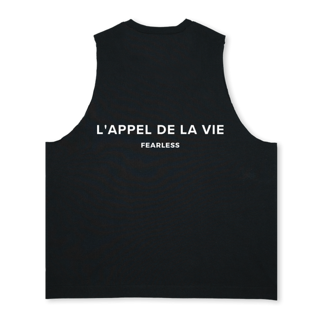 VESTONE Deep Black Oversized Vest.
