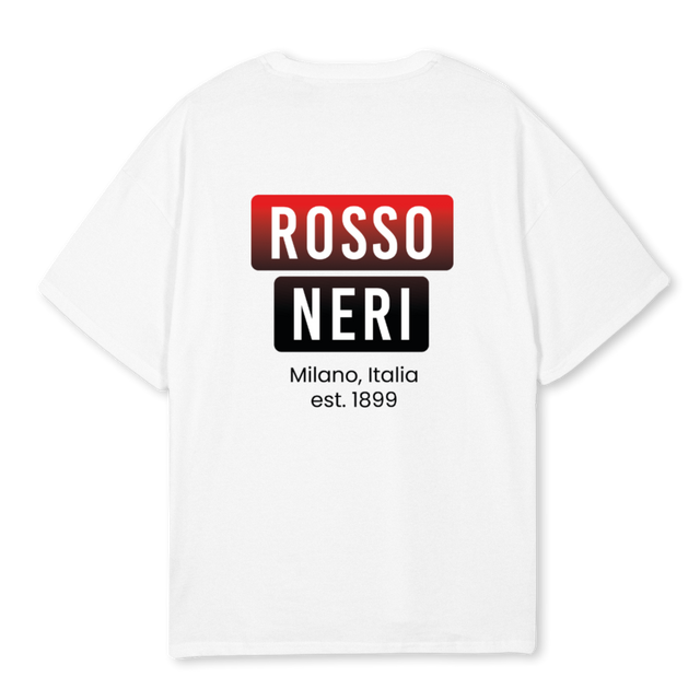 ROSSONERITWO White Oversized Tee.